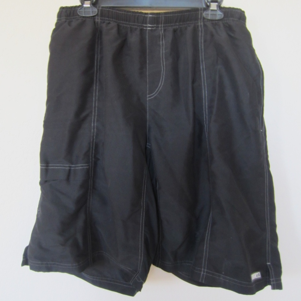 Canari Cycling Shorts Men's XL Padded Black Cargo Pockets Drawstring
